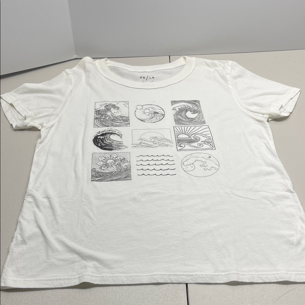 PacSun White Graphic Short Sleeve Tee